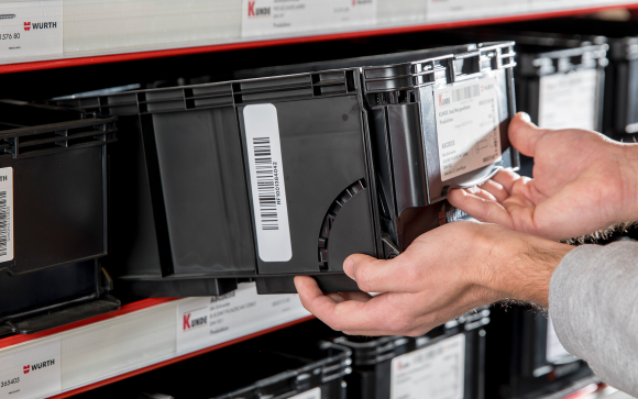 Kanbanbehälter mit RFID-Tag Kanbanbehälter mit RFID-Tag