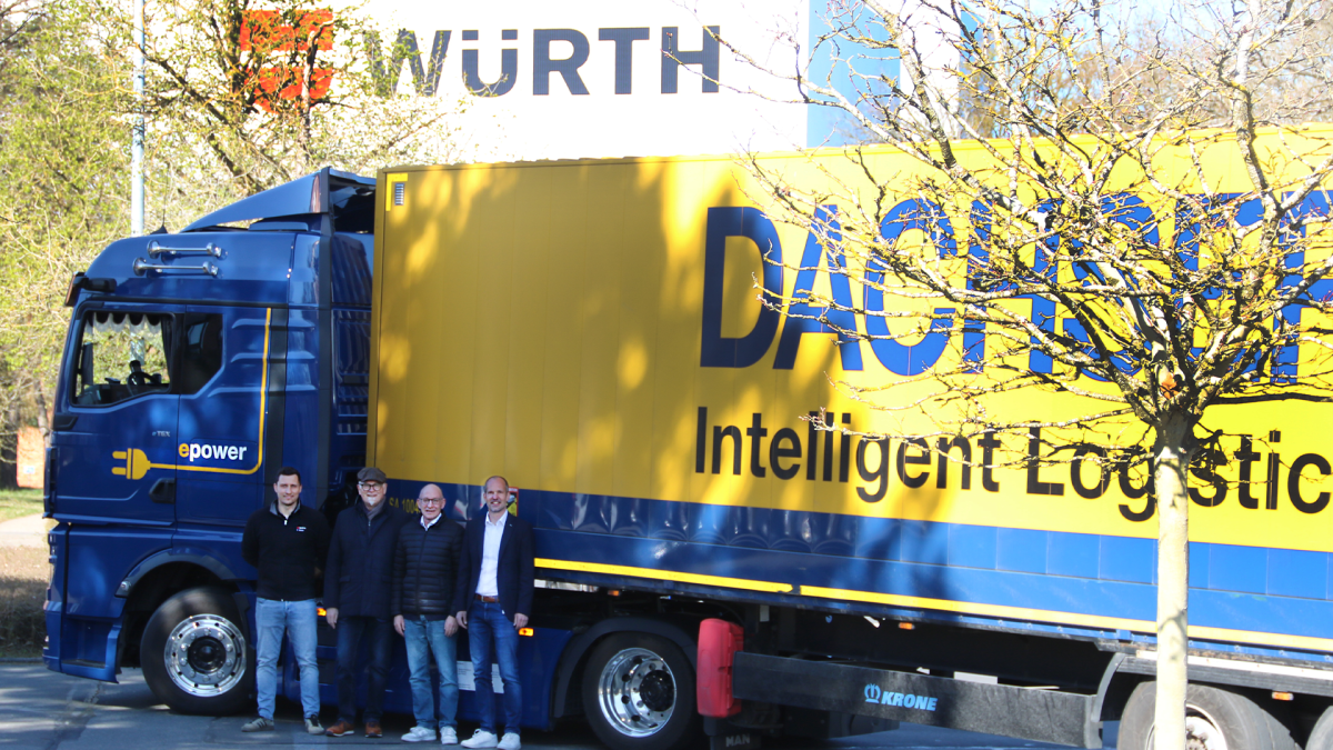 Dachser uses an electric truck for Würth Industrie Service